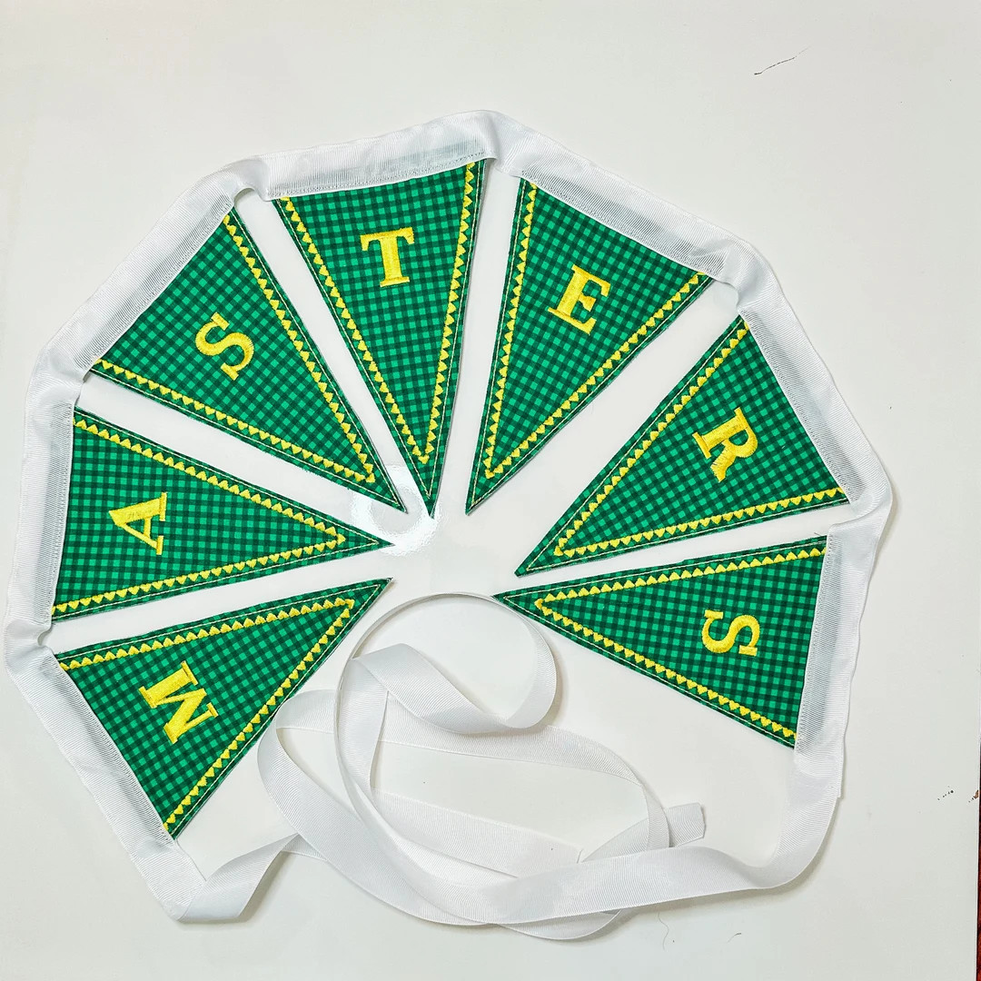 Masters Golf Gingham Party Banner Custom Green and Yellow Masters Party Banner Bunting Dorm Room ... | Etsy (US)