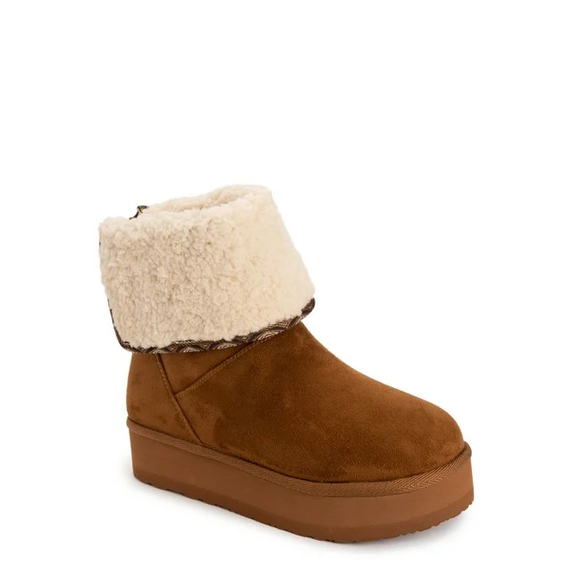 MUK LUKS Women's Adelle Cozy Platform Foldover Boot | Walmart (US)