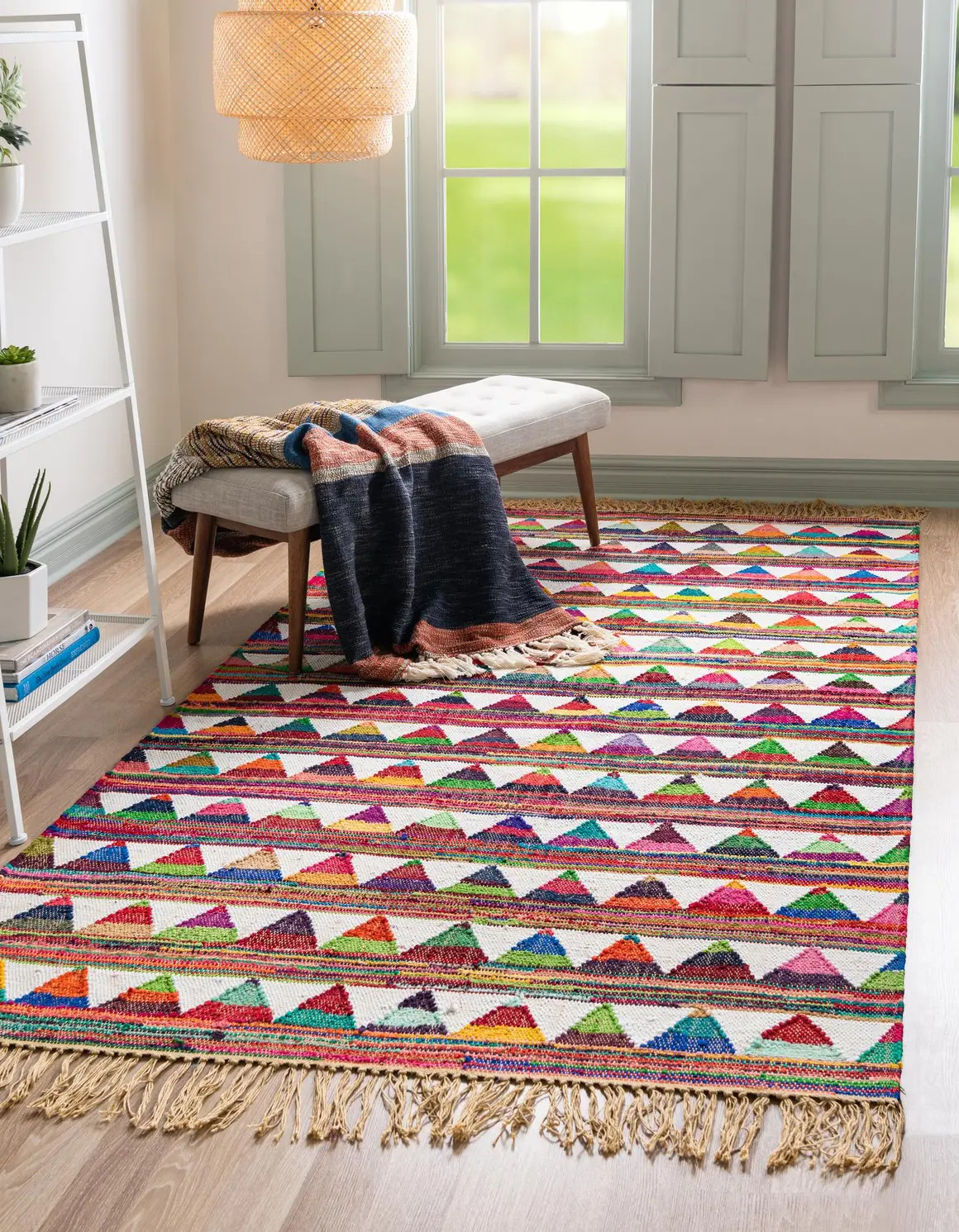 5' x 8' Chindi Trellis Rug | Rugs.com