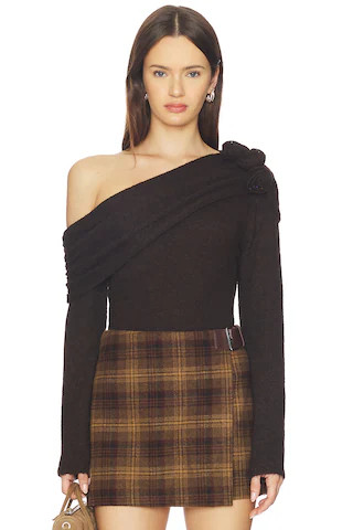 ASTR the Label Fenia Sweater in Dark Brown from Revolve.com | Revolve Clothing (Global)