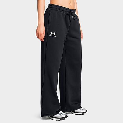 Under Armour Women's Icon Fleece Jogger Pants in Black/White Size: XL | Finish Line (US)