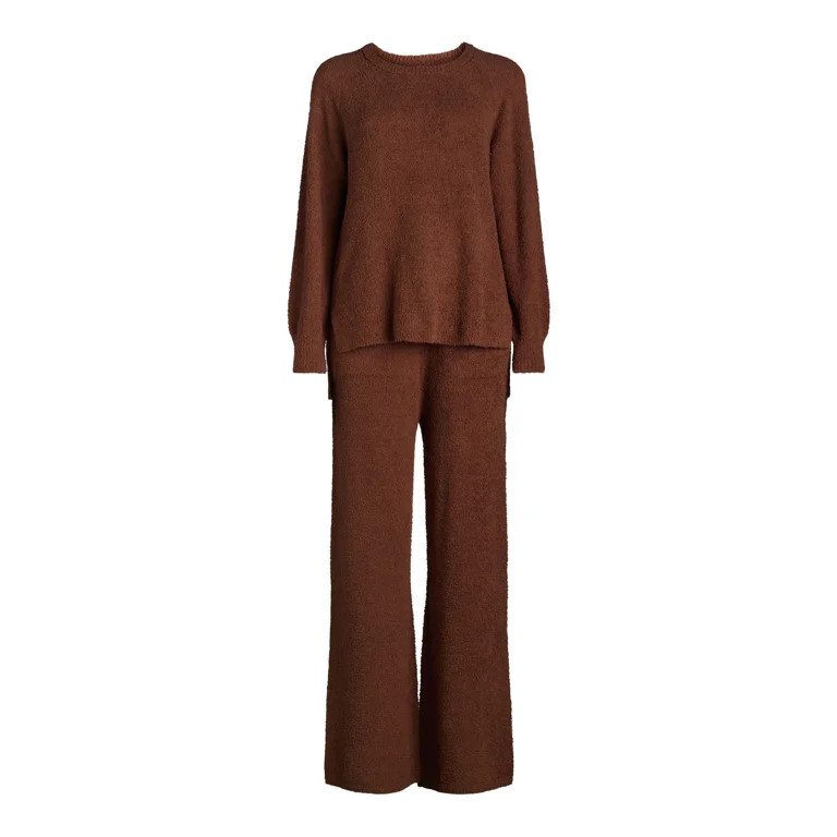 Joyspun Women's Chenille Top and Pants Set, 2-Piece, Sizes XS-3X | Walmart (US)