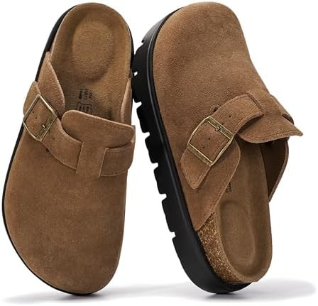 Project Cloud 100% Genuine Leather Platform Clogs for Women Footwear - Memory Foam Arch Support C... | Amazon (US)