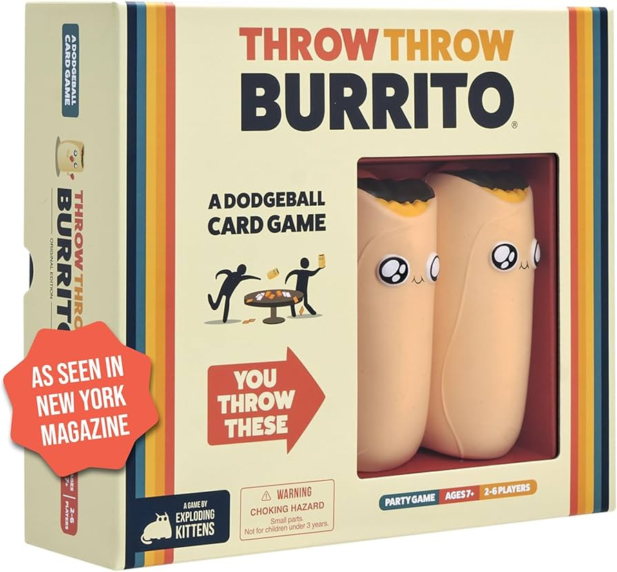 Exploding Kittens Throw Throw Burrito 2-6 Players - Ages 7+ - 15 Minutes to Play - Dodgeball Card... | Amazon (US)