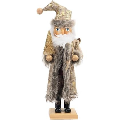 FUNPENY 14" Christmas Decorative Nutcracker Figures, Wooden Festive Collectible Nutcracker Ornament  | Amazon (US)