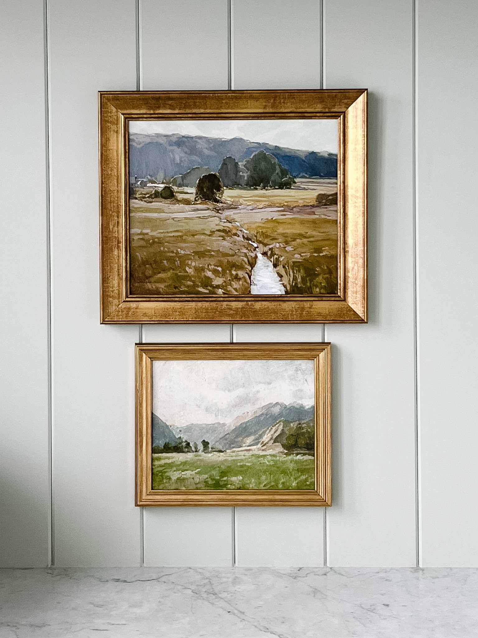 Brass frame picture on top comes with frame.  The bottom picture I bought an inexpensive frame and a set of inexpensive vintage prints!

#LTKhome