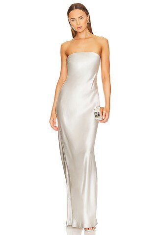 Auteur Studio Solene Dress in Silver from Revolve.com | Revolve Clothing (Global)