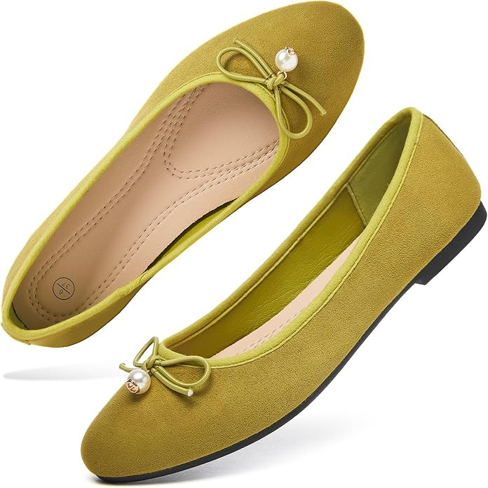 hash bubbie Women's Velvet Ballet Flats Elegant Dress Shoes | Amazon (US)