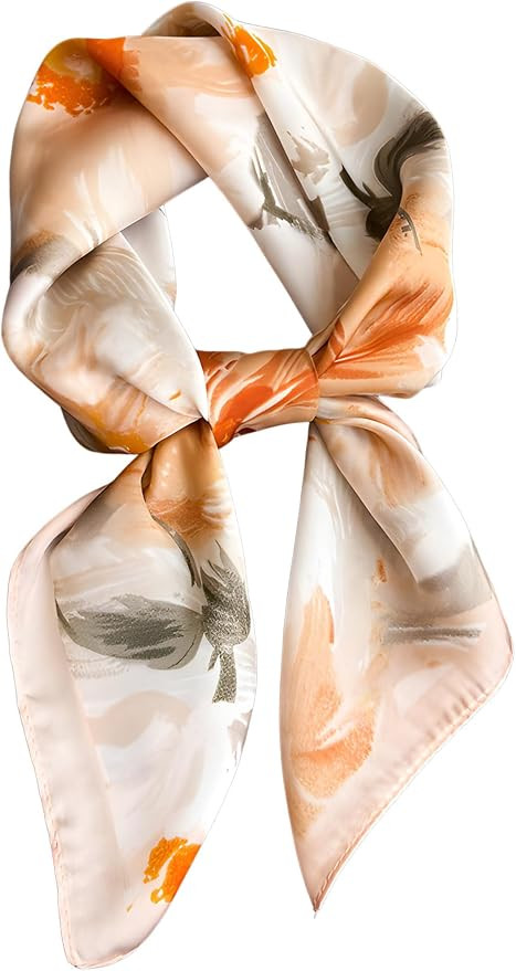 Silky Scarf for Women Lightweight Satin Bandanas Neck Hair Wrap For Sleeping Head Scarves 27.5" | Amazon (US)