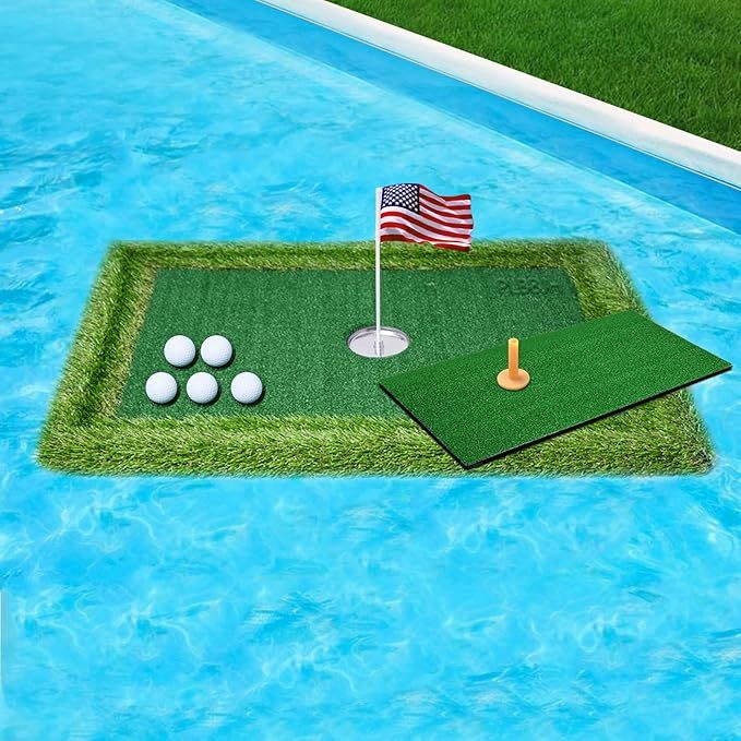 PLBBJH Floating Golf Green for Pool, Floating Chipping Green, Pool Golf Turf Mat Set for Adults O... | Amazon (US)