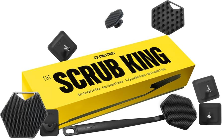 Tooletries - The Scrub King - Men's Silicone Body and Face Scrubber Set - Back Scrubber for Showe... | Amazon (US)