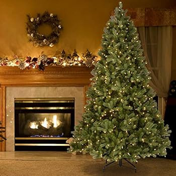 National Tree Company Pre-Lit 'Feel Real' Artificial Full Downswept Christmas Tree, Green, Dougla... | Amazon (US)