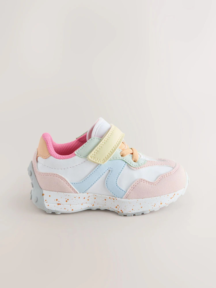 Multi Pastel Elastic Lace Touch Fasten Trainers | Next US