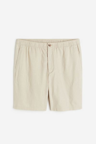 Regular Fit Linen-blend Shorts - Regular waist - Short - Light beige - Men | H&M US | H&M (US + CA)