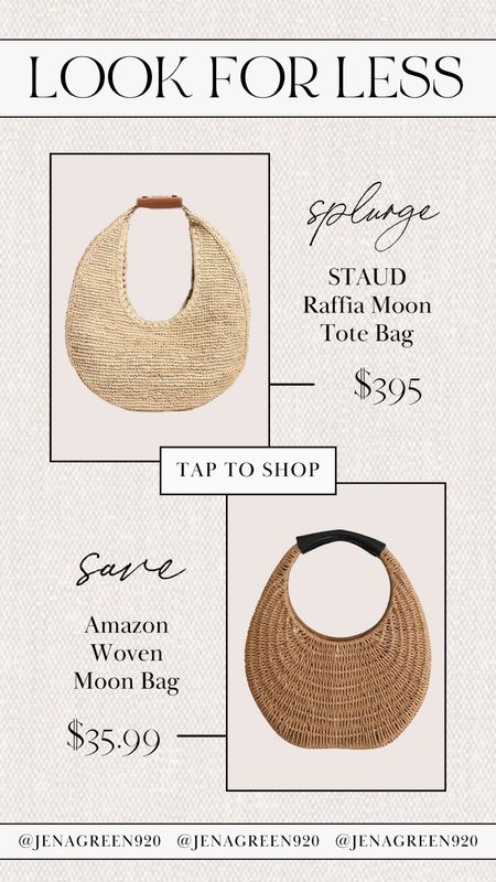 Look for less | save or splurge | straw moon bag | trendy summer handbag 

#LTKSeasonal #LTKItBag #LTKStyleTip