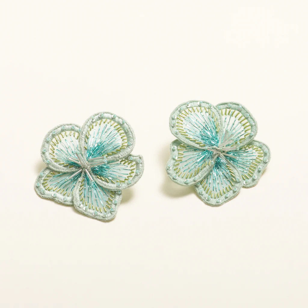 Bailee Stud Earrings Mint | Mignonne Gavigan