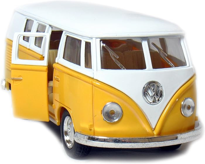 KiNSMART 1962 Volkswagen Classic Bus Yellow 1:32 Scale 5 Inch Die Cast Metal Model Toy Van, Pullb... | Amazon (US)