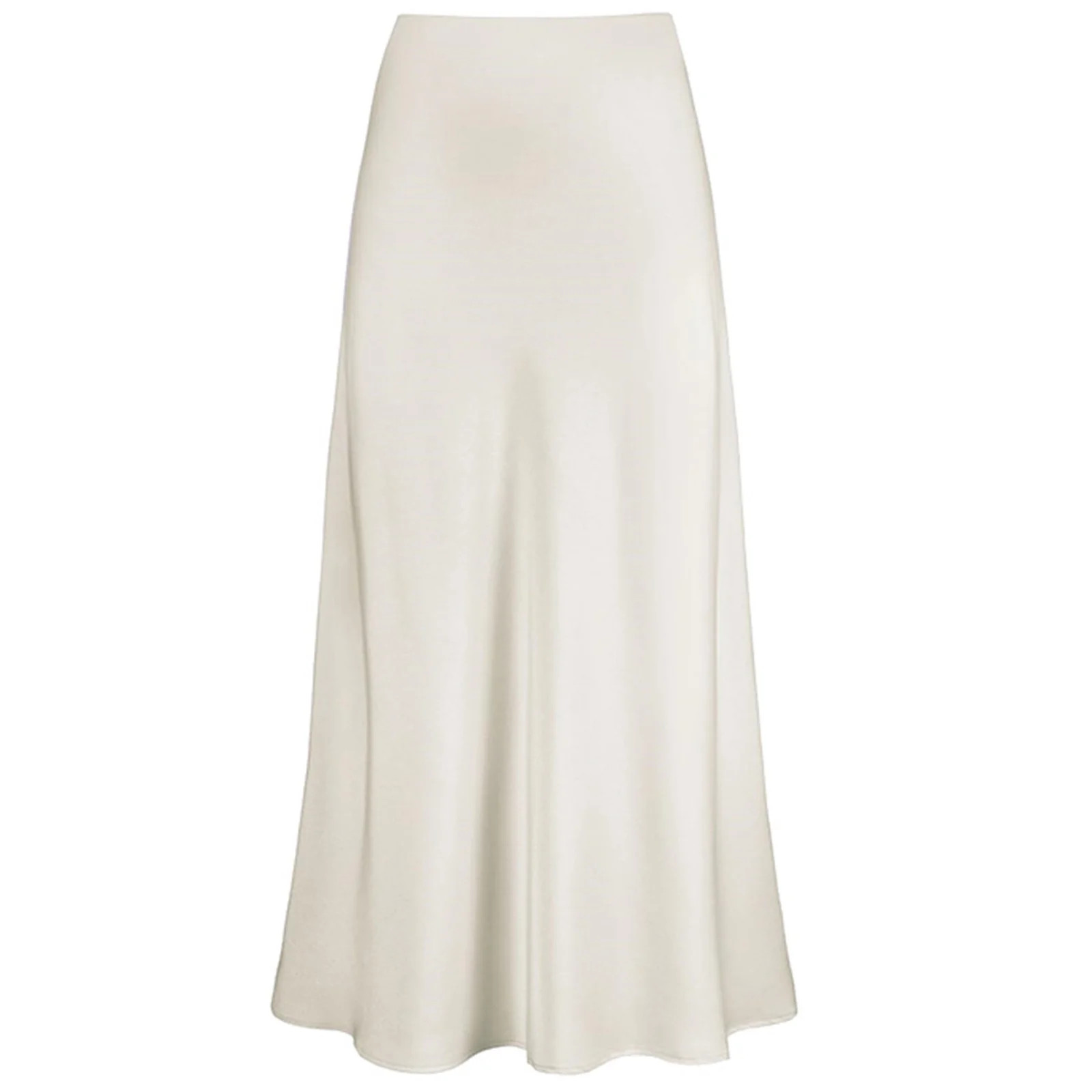 WTXUE Skirts for Women, Women's Skirt Stretch Waist High Solid Satin Dress, White XL - Walmart.co... | Walmart (US)