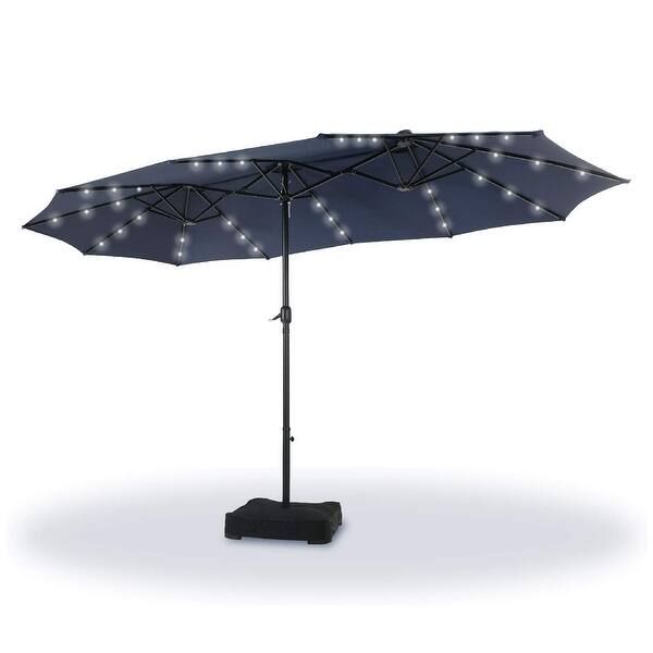 PHI VILLA 15ft Patio Umbrella Double-Sided Outdoor Market Extra Large Umbrella with Crank, Umbrel... | Bed Bath & Beyond