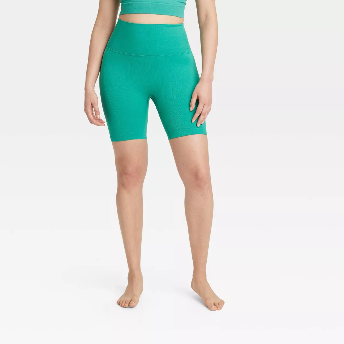 Women's Seamless High-Rise Rib Bike Shorts 6" - All In Motion™ | Target