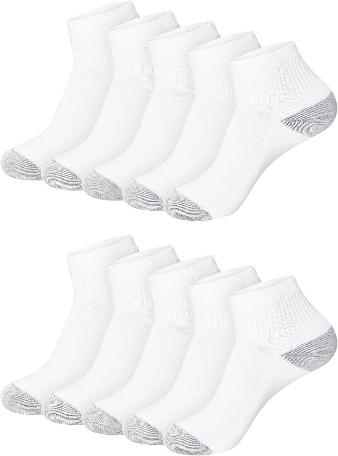 Hanes Women's Cushioned Athletic Ankle Socks (10-Pack) | Amazon (US)