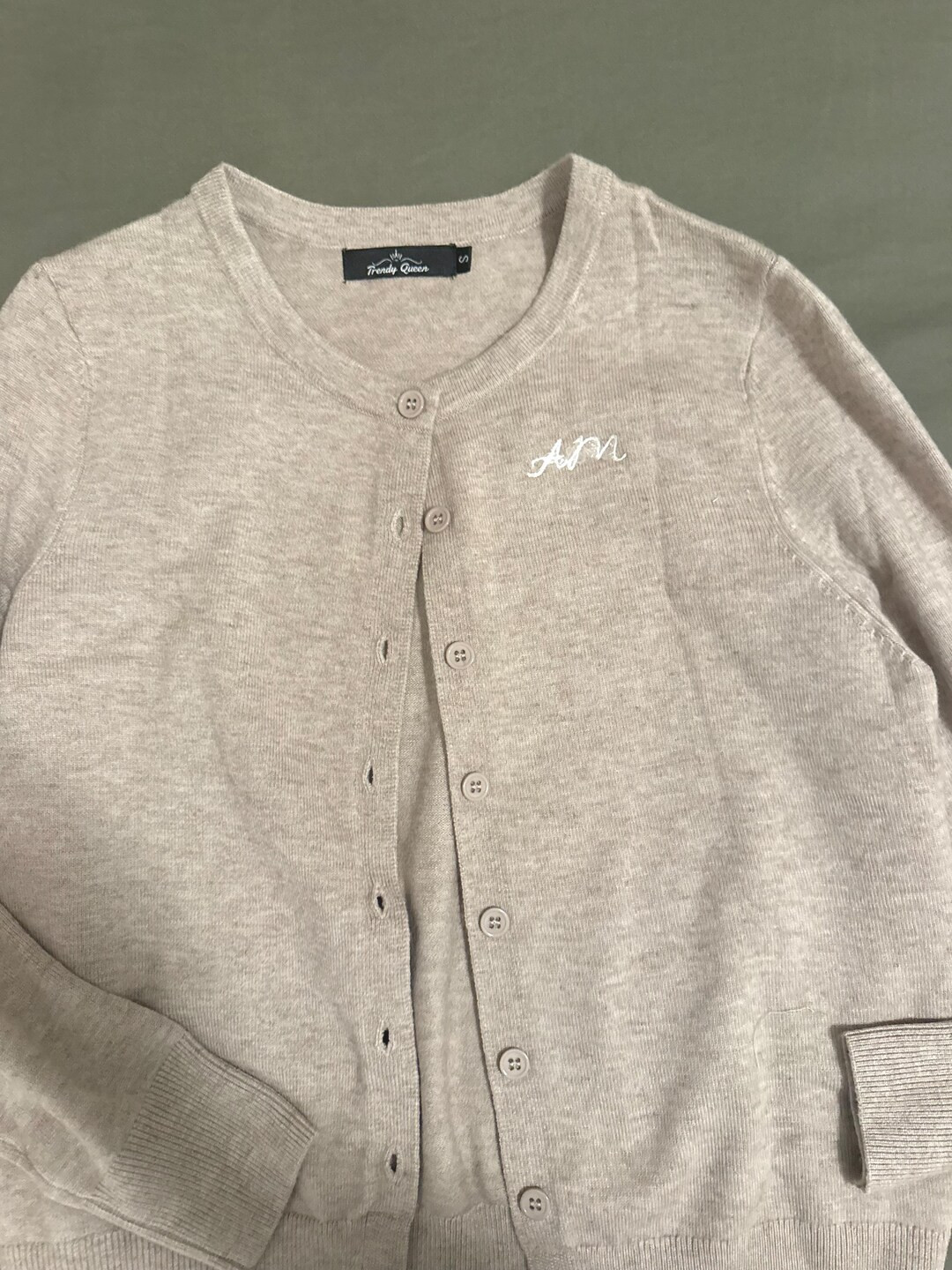 Custom Embroidered Monogram Cardigan | Etsy (Global)