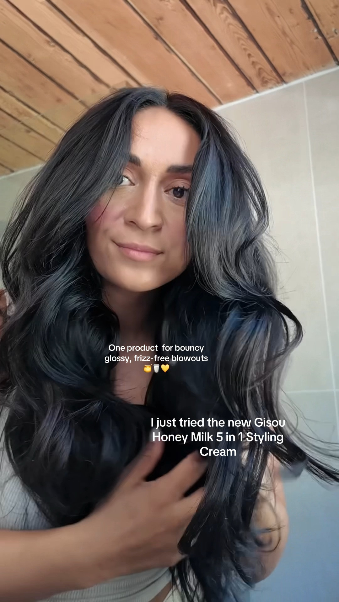 This cream is my new blowout essential 🍯✨ Soft, shiny, frizz-free, and flexible hold that actually lasts up to 3 days — no hairspray needed. Linking the Gisou Honey Milk 5-in-1 Styling Cream so you can try it too! #LTKBeauty #LTKHair 