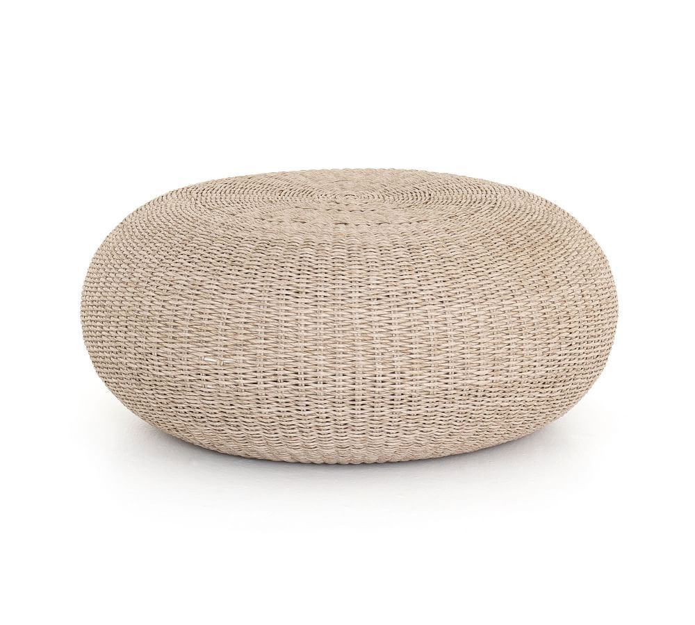 Annette Round Rattan Coffee Table | Pottery Barn (US)
