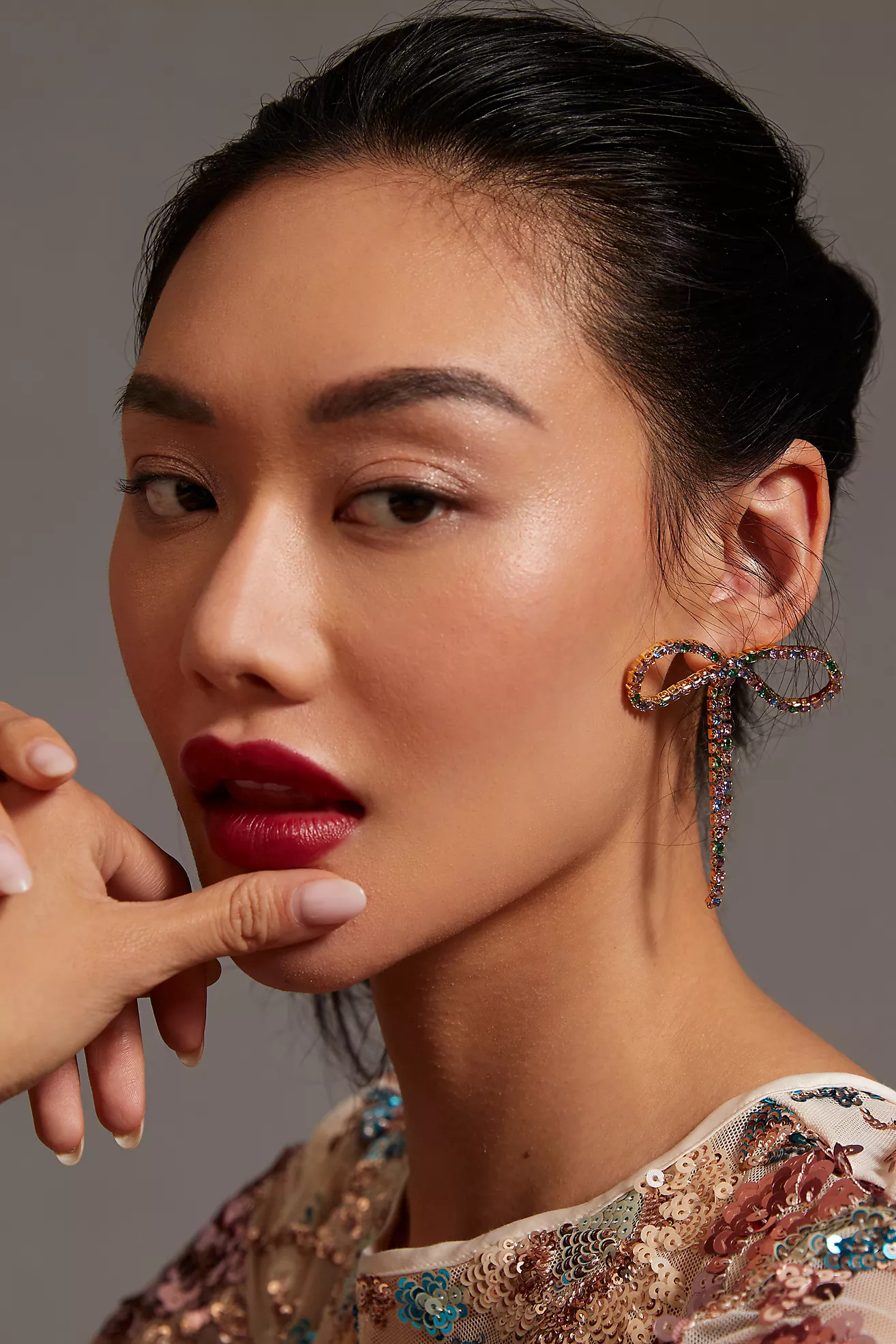 Crystal Bow Earrings | Anthropologie (US)