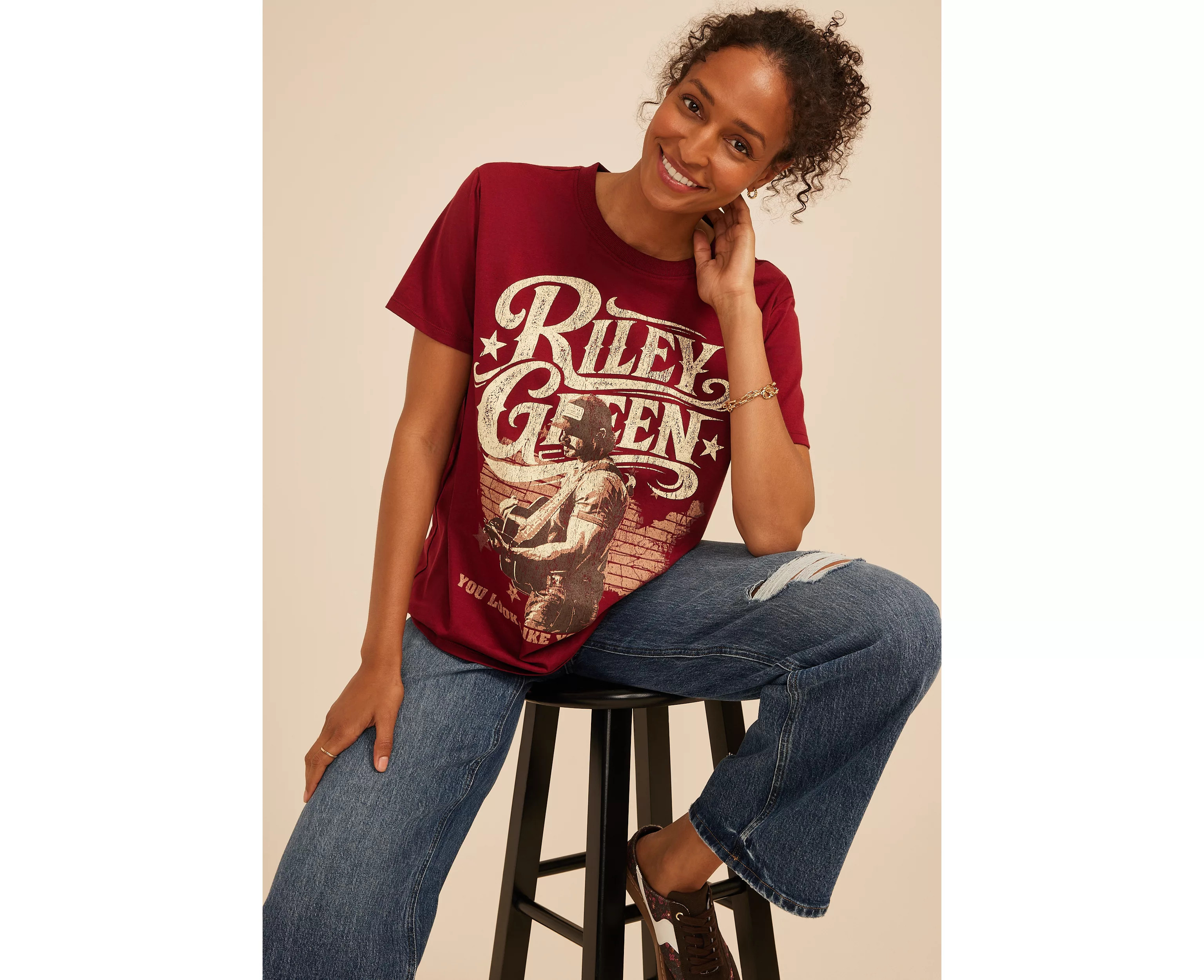 Riley Green Oversized Fit Graphic Tee | maurices | Maurices