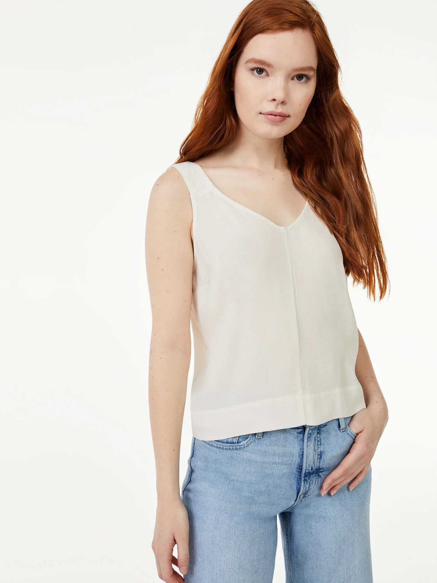 Free Assembly Women's V-Neck Tank Top | Walmart (US)