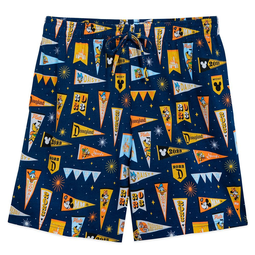 Mickey Mouse and Friends Pennant Flag Sleep Shorts for Adults – Disneyland 2023 | Disney Store