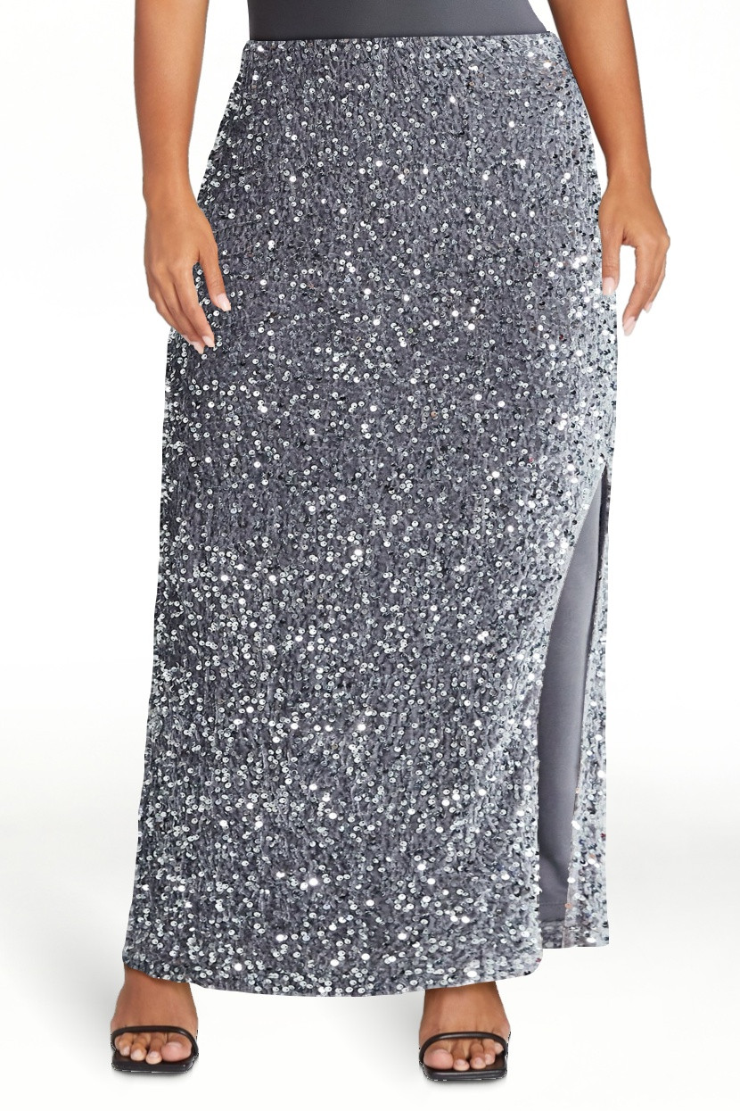 Madden NYC Women's Sequin Velour Maxi Skirt, Sizes XXS-XXL - Walmart.com | Walmart (US)