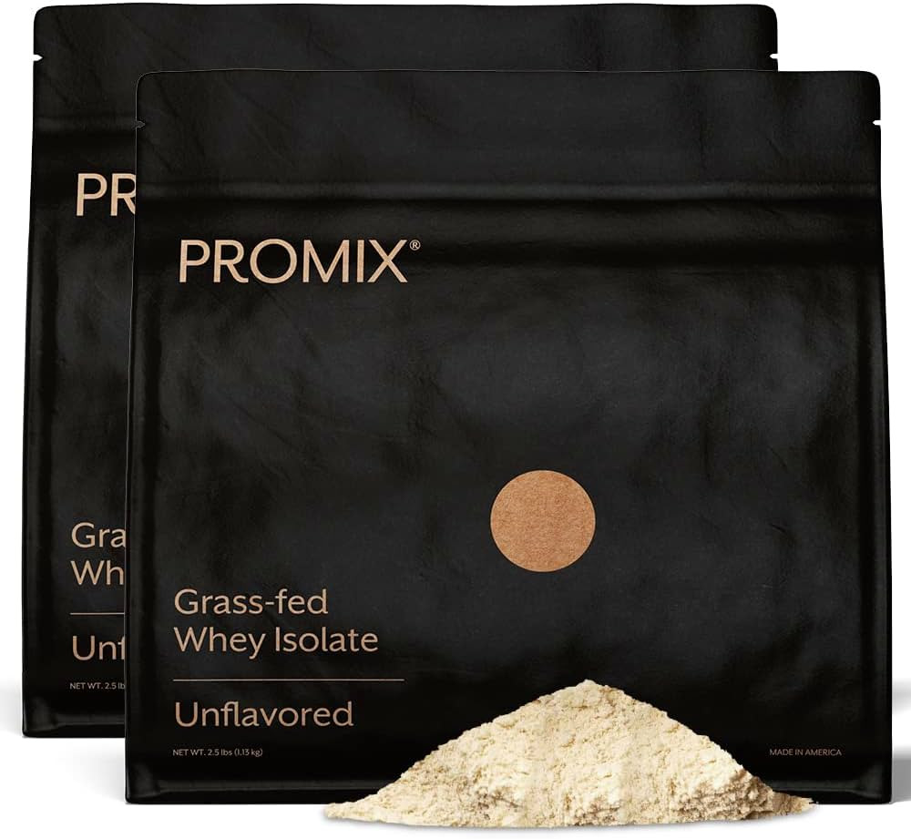 Promix Whey Protein Isolate Powder, Unflavored - 5lb Bulk - Grass-Fed & 100% All Natural - ­Post... | Amazon (US)