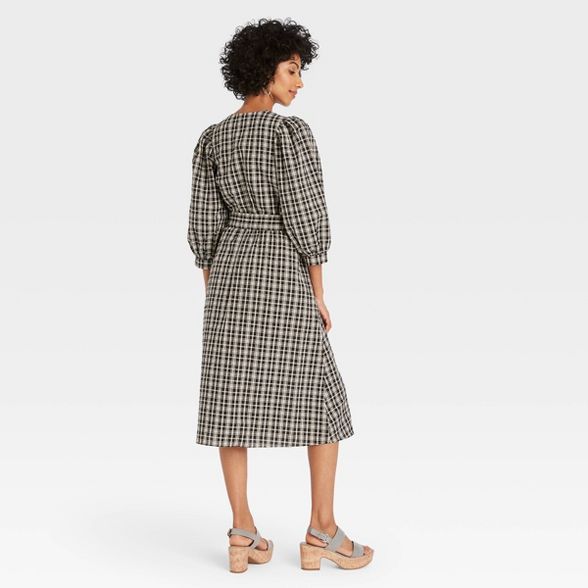 Women's 3/4 Sleeve Wrap Dress - A New Day™ | Target