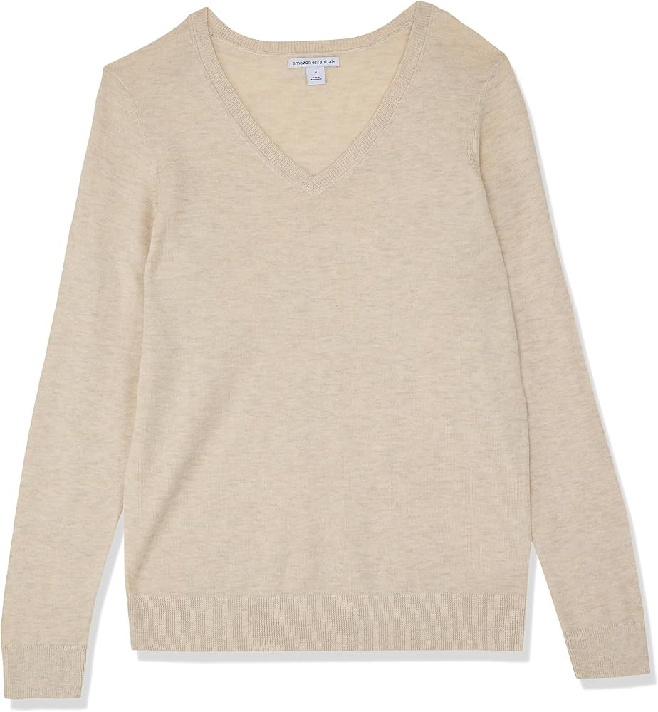 Amazon Essentials Women's Classic-Fit Lightweight Long-Sleeve V-Neck Sweater (Available in Plus S... | Amazon (US)