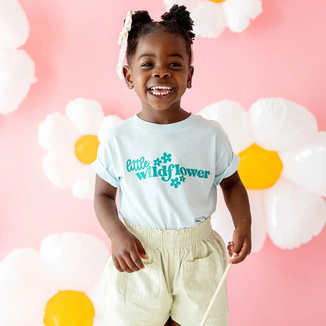 Little Wildflower Toddler Shirt, Kid Graphic Shirt, Toddler Shirt, Spring Toddler Shirt, Flower C... | Etsy (US)