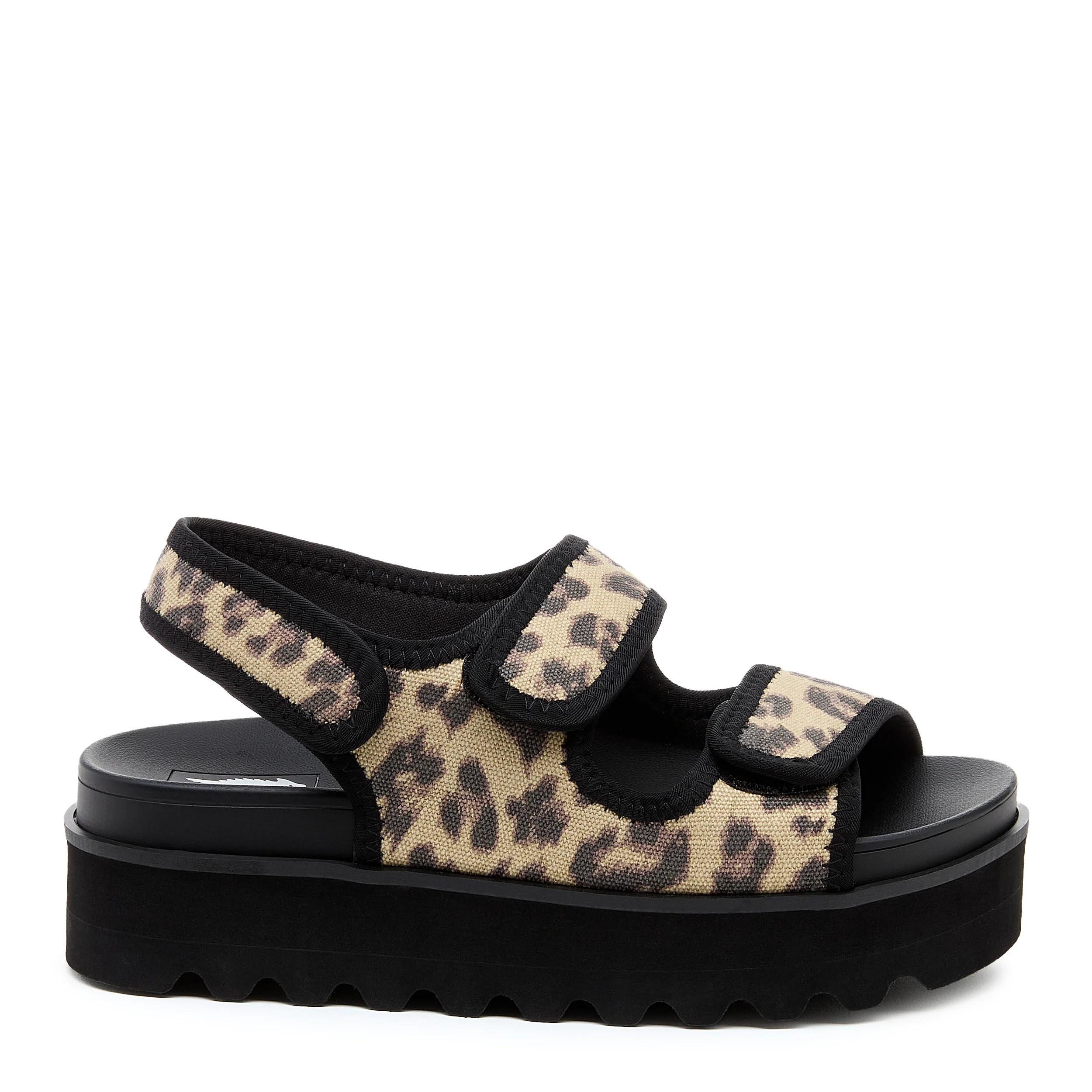 Balmy Black Leopard Sandal | Rocket Dog