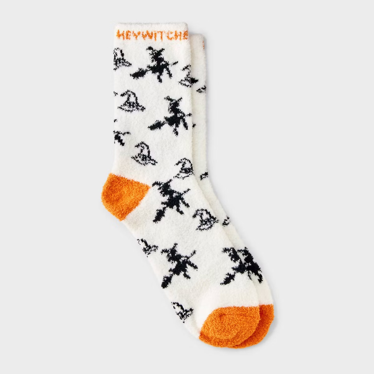 Women's "Hey Witches" Halloween Cozy Crew Socks - Hyde and EEK! Boutique™ Ivory/Black/Orange 4 ... | Target