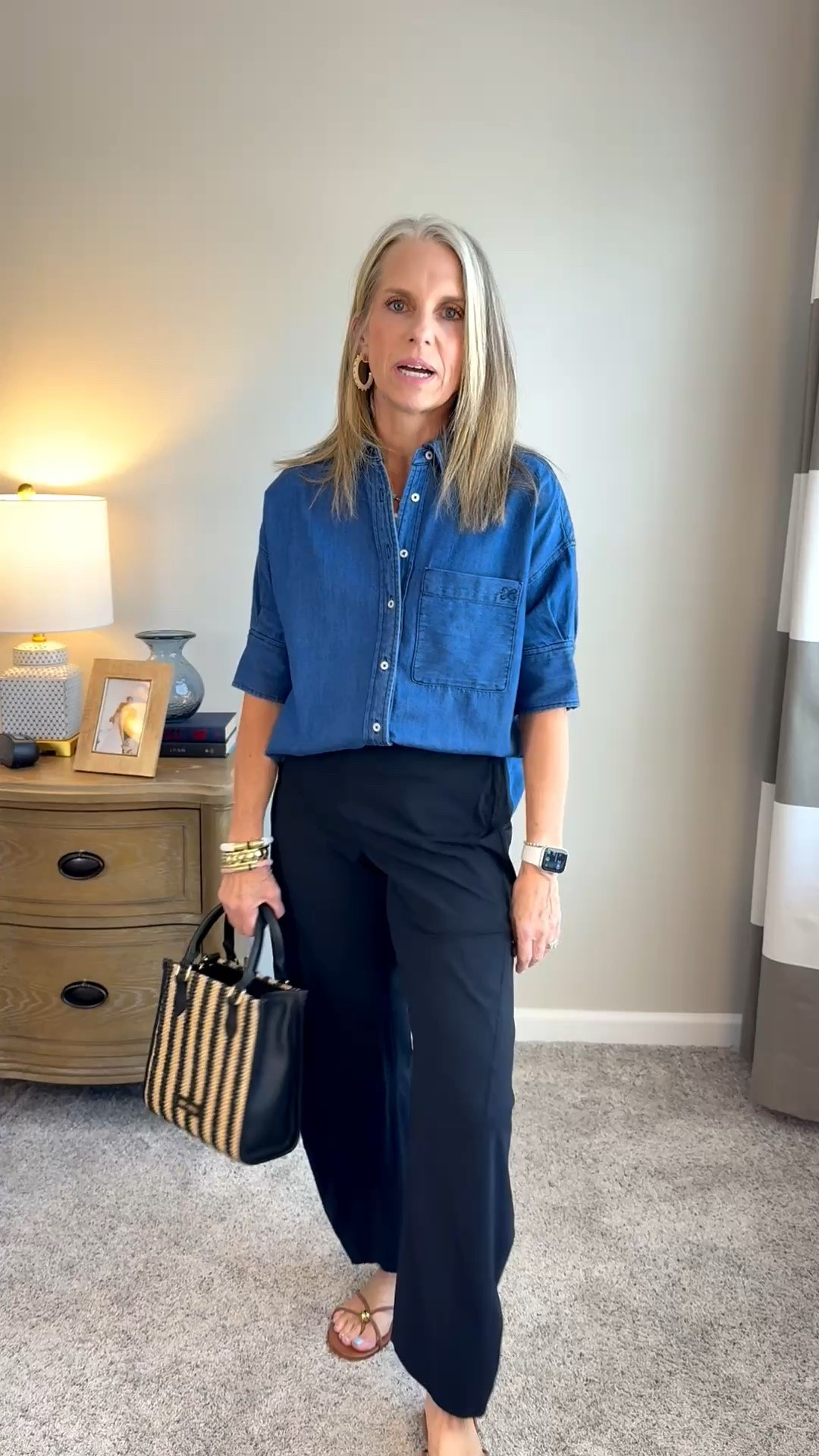 Back to school, end of summer, early fall look. Wearing XS top/4 pants

#LTKootd #LTKgrwm #LTKOver40