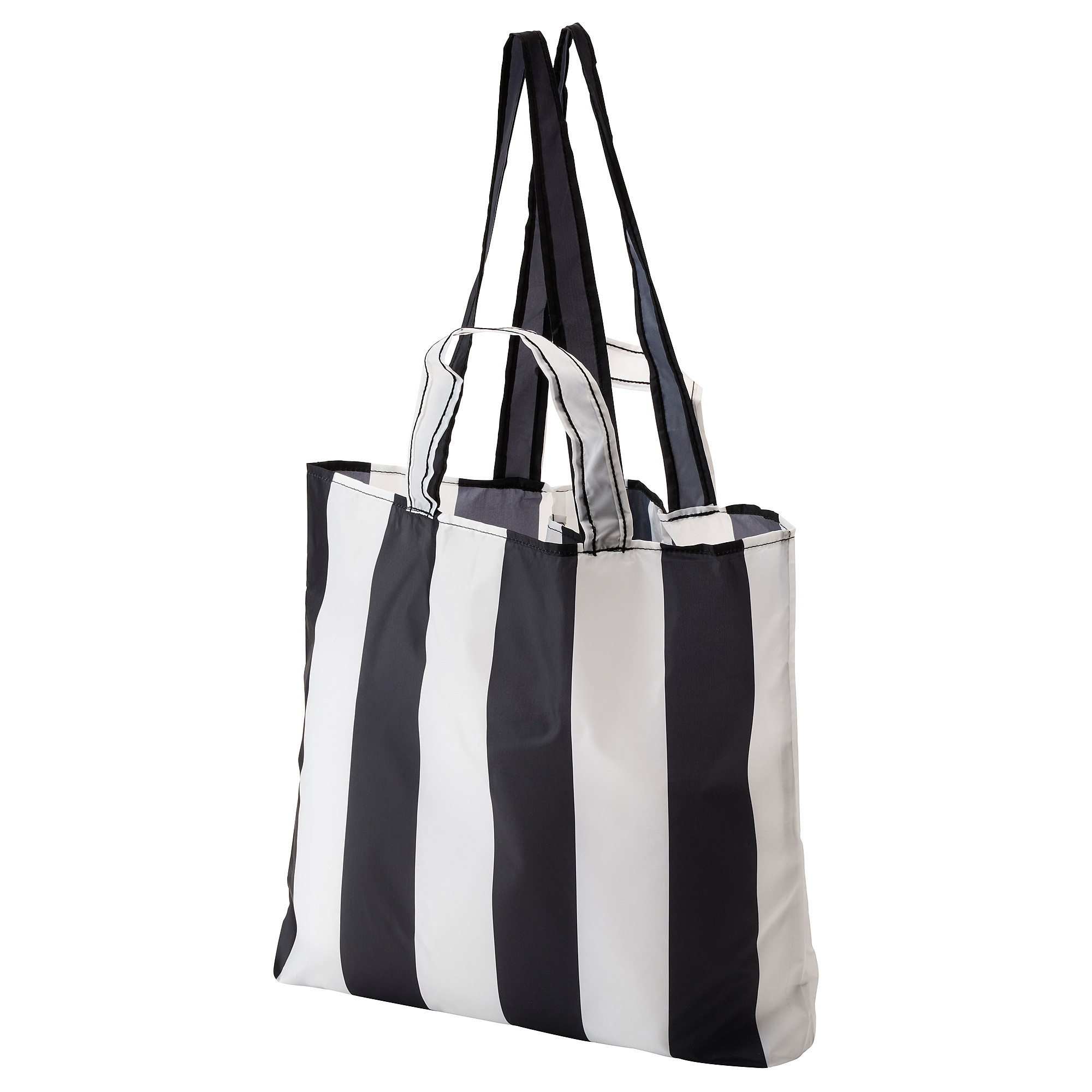 SKYNKE Shopping bag, stripe/black white, 17 ¾x14 ¼ " | IKEA US