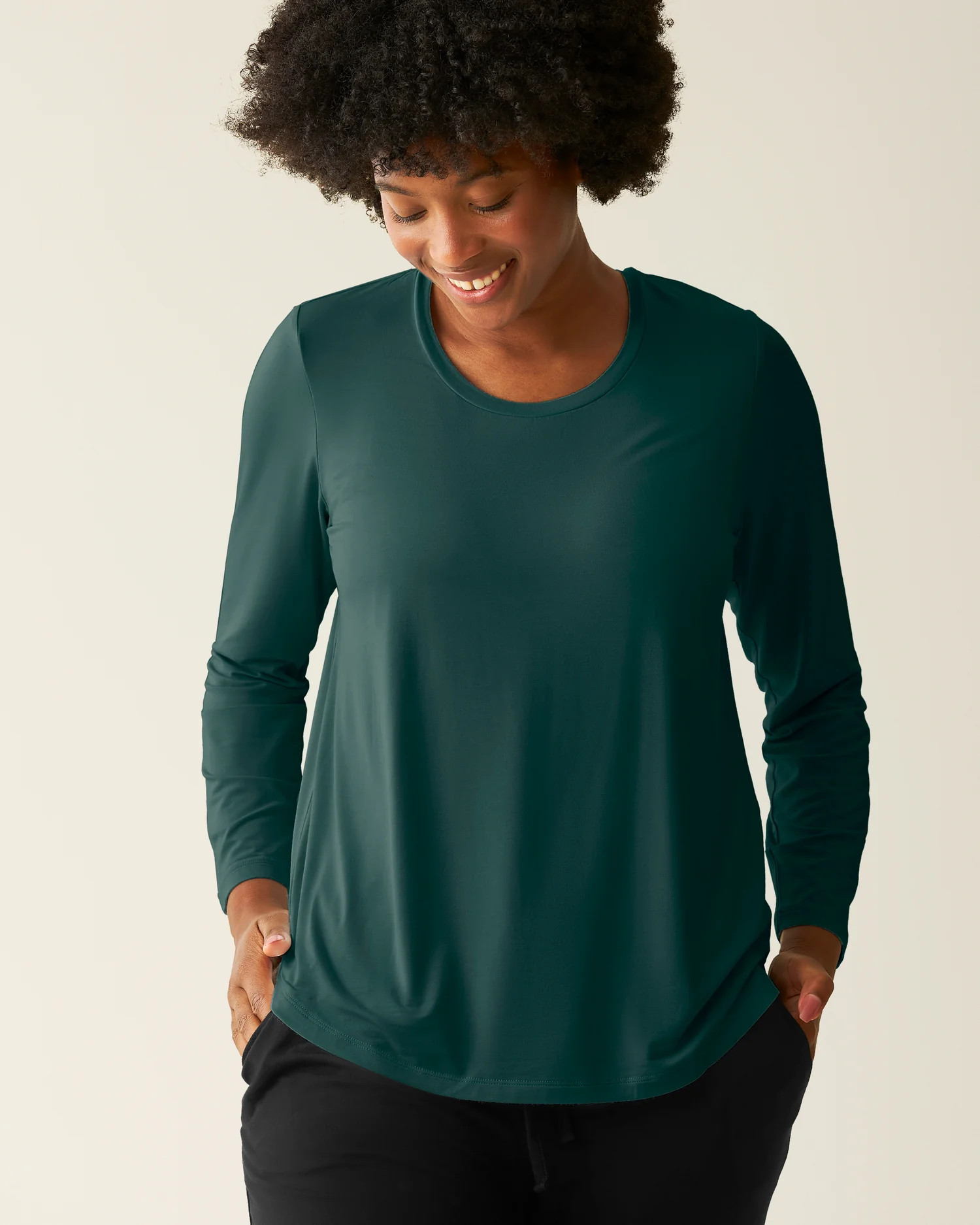 Bamboo Maternity & Nursing Long Sleeve T-shirt | Evergreen - Kindred Bravely | Kindred Bravely