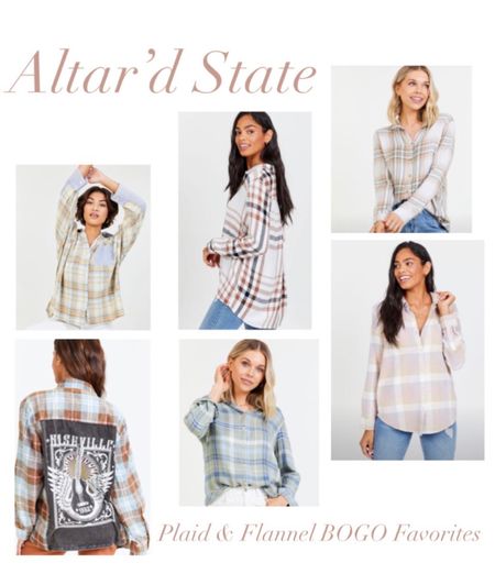 Altar’d State Tops & Jeans are both Buy One Get One Half Off Currently! 
I’m loving all of their plaid & flannel options for fall! So many Options! 🎃🍂🧡 #competition #fallstyles #plaid #flannel #bogonow 
Perfect to transition to cooler weather •throw a plaid button down over a graphic tee or an oversized flannel over a crewneck and you’re ready to go for any weather that may come your way. 🥰
••• I’ve also linked my top BOGO jean picks, a few other tops that are part of the promo, and some of the cutest fall boots & booties.••• 😘😘😘

#LTKU #LTKsalealert #LTKSeasonal #LTKstyletip