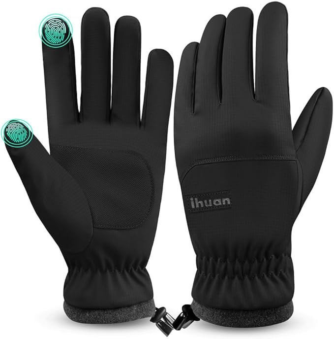 ihuan Winter Waterproof Ski Gloves Men Women, Snow Warm Cycling Cold Weather, Driving Biking Runn... | Amazon (US)