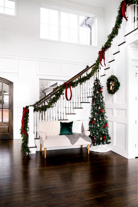 Final view of our Christmas 2022 holiday staircase decor! I hope you and your family are having a wonderful Christmas season!

#LTKHoliday #LTKhome #LTKSeasonal