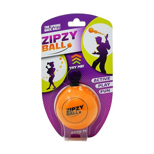 ZipzyBall Sporty Spring Back Hand Ball Fidget - Kid or Adult Indoor and Outdoor All Season Active Play Workout Skill Toy. Recommended for Ages 7 & Up. | Amazon (US)