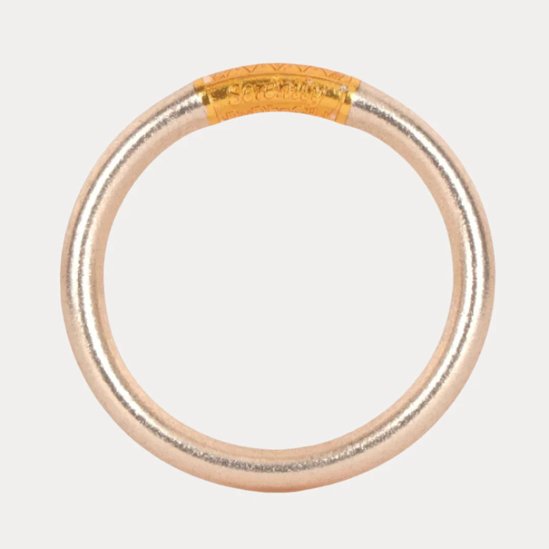 Champagne Tzubbie All Weather Bangle® (AWB®) - Serenity Prayer | BuDhaGirl