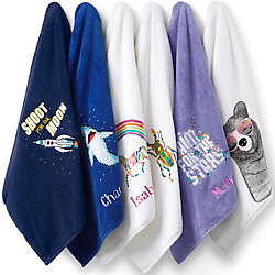 Kids Cotton Applique Bath Towel | Lands' End (US)