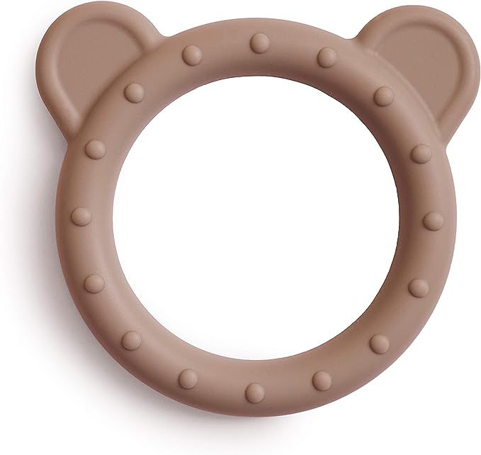 mushie Silicone Baby Teether Toy | Bear (Natural) | Amazon (US)