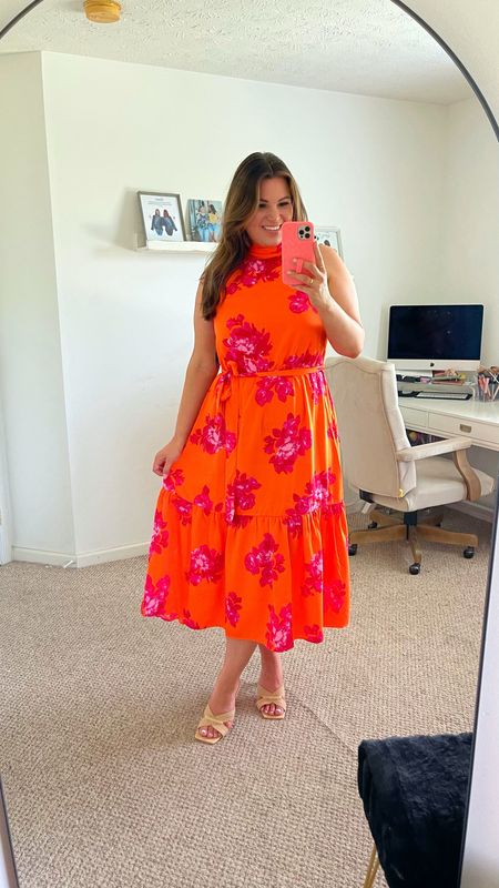 Summer wedding guest dress from Walmart in the color combo of the season: orange + pink! Love the high neck detail on this dress + the detachable belt plus the quality is amazing!

Dress - size L


#LTKSeasonal #LTKwedding #LTKcurves